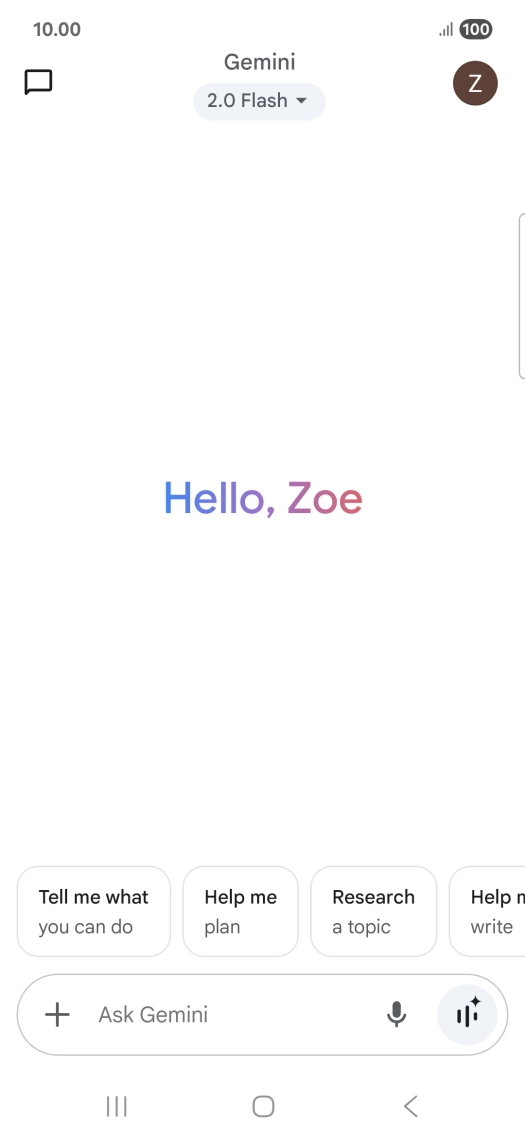 Press the profile icon.