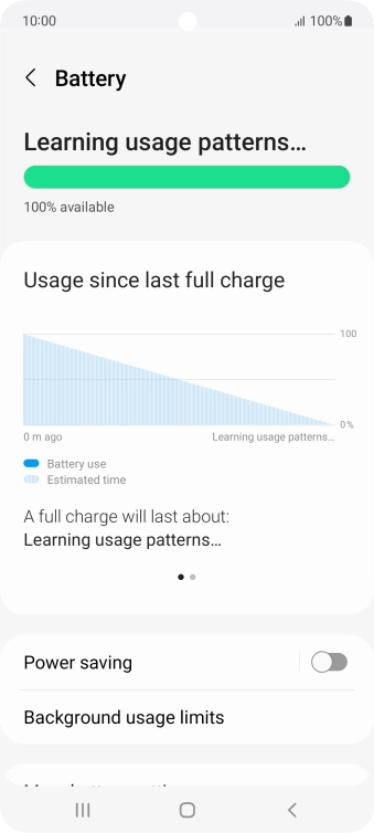 Press Power saving.