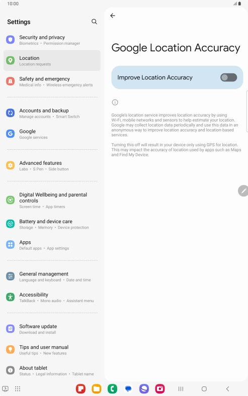 If you press the indicator next to 