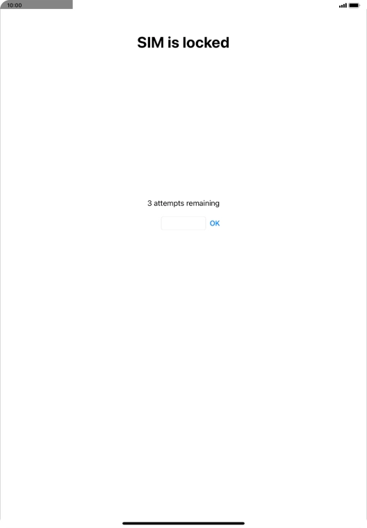 If your SIM is locked, key in your PIN and press OK. The default PIN is 1111.