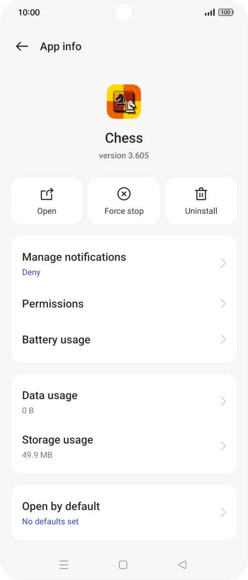 Press Storage usage.