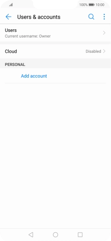 Press Add account.