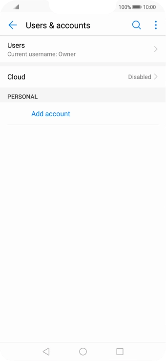 Press Add account.