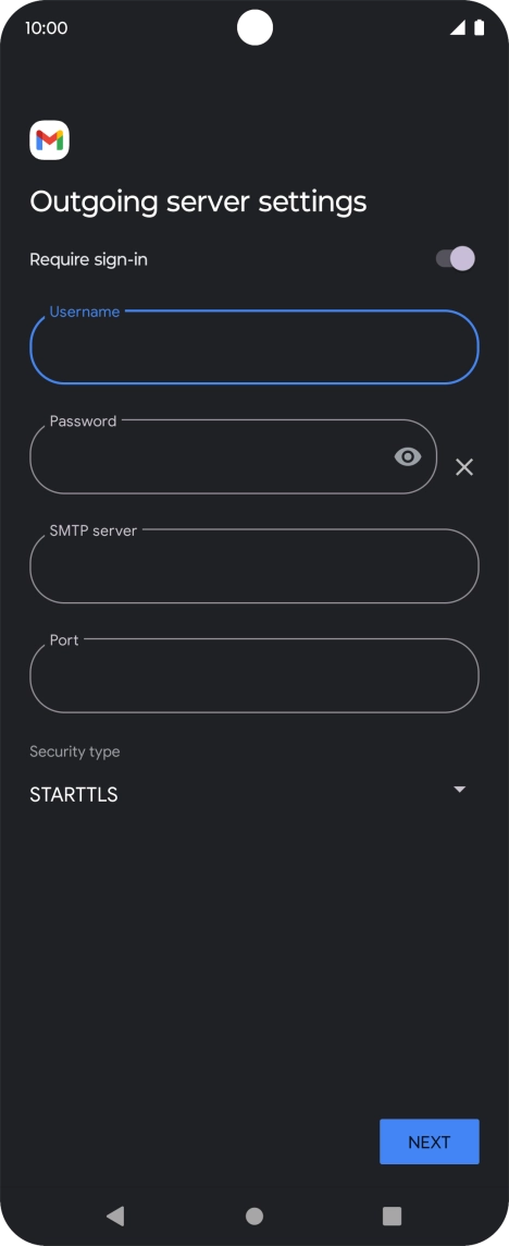 Press the field below 