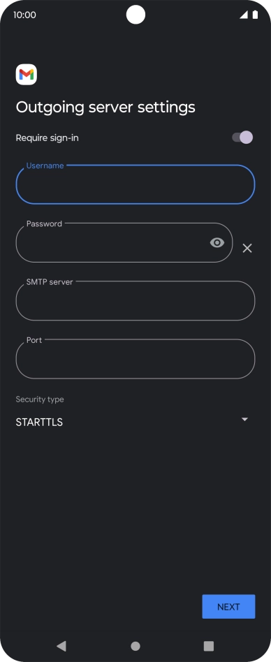 Press the field below 