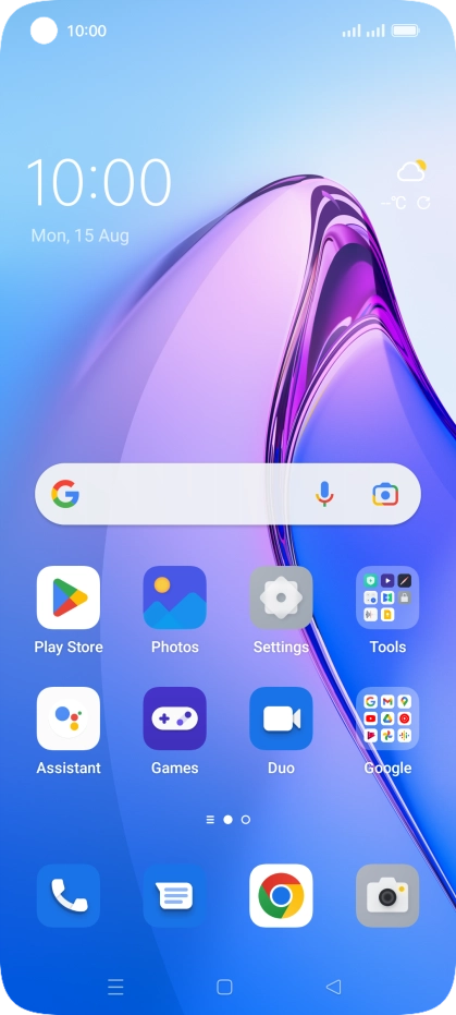 Press the Application key.
