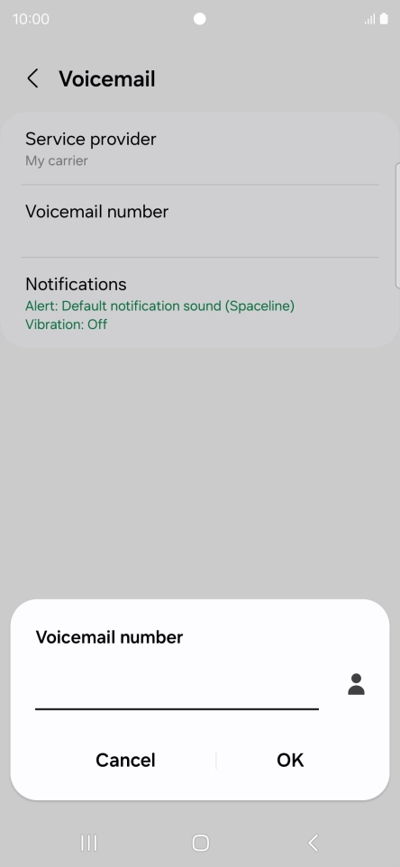 Key in +447953222222 and press OK.