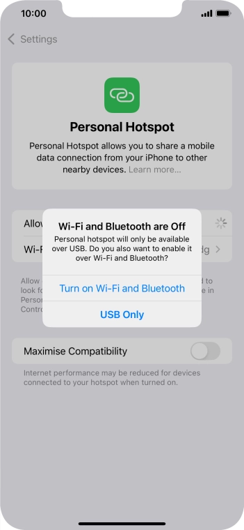 If Wi-Fi is turned off, press Turn on Wi-Fi and Bluetooth.