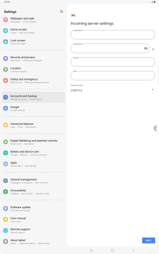 Press the field below 