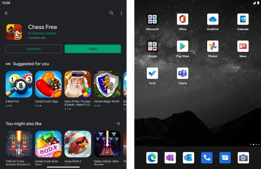 Slide your finger upwards starting from the bottom of the screen to return to the home screen.