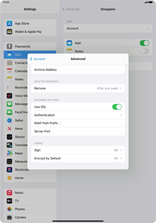 Press the indicator next to 