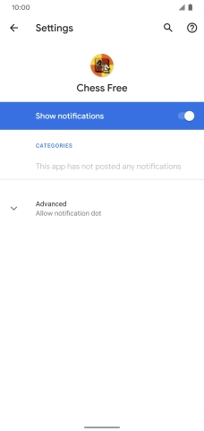 Press the indicator next to 