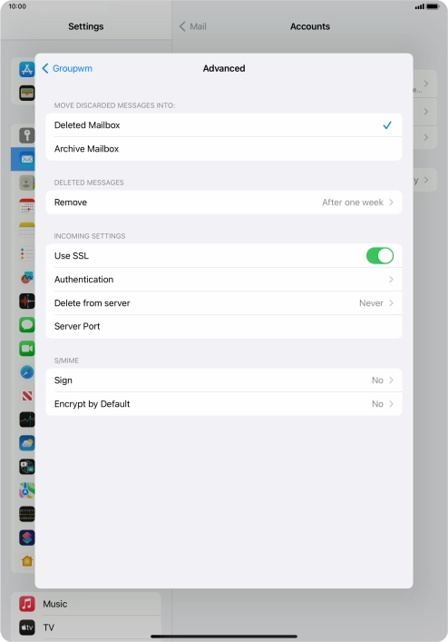 Press the indicator next to 