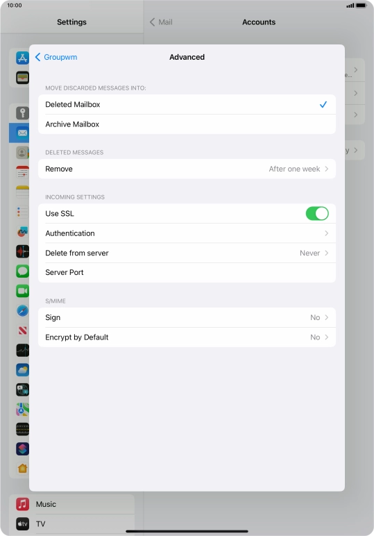 Press the indicator next to 