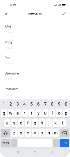 Key in secure and press the confirm icon.