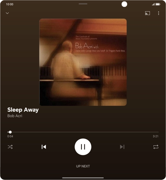 Press arrow right to go to the next audio file.
