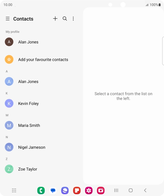 Slide your finger right starting from the left side of the screen.