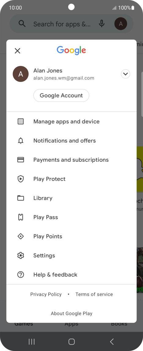 Press Manage apps and device.