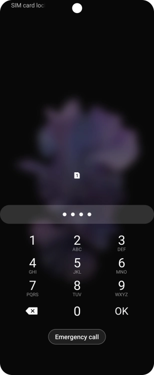 If you're asked to key in your PIN, do so and press OK. The default PIN is 1111.