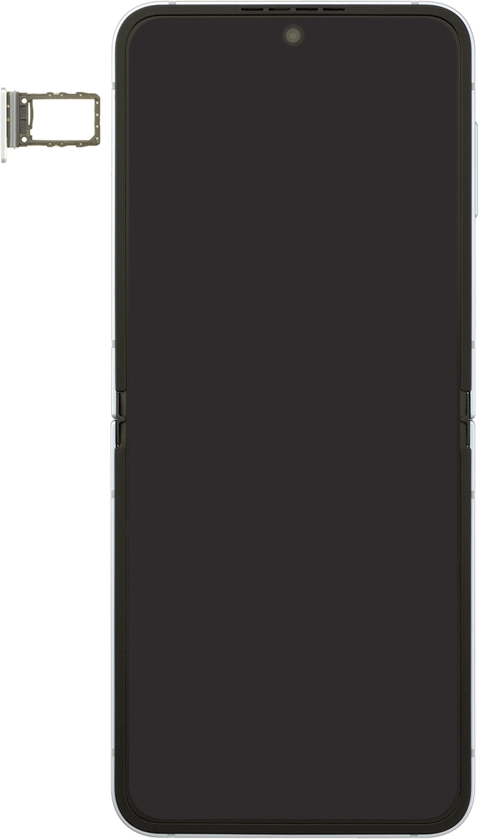 Turn your SIM so the angled corner of the SIM matches the angled corner of the SIM holder and place your SIM in the SIM holder.
