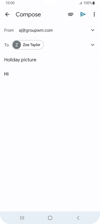 Press the attachment icon.