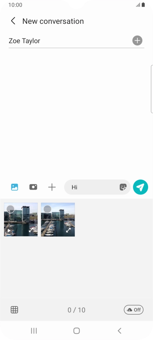 Press the gallery icon and go to the required folder.