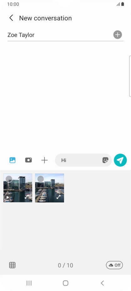 Press the gallery icon and go to the required folder.