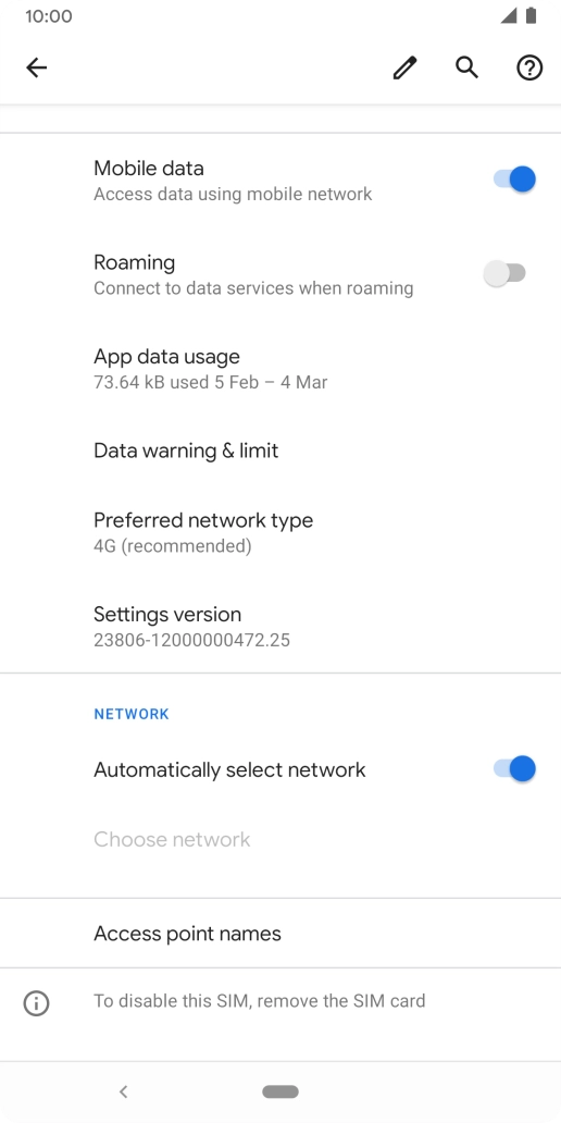 Press the indicator next to 