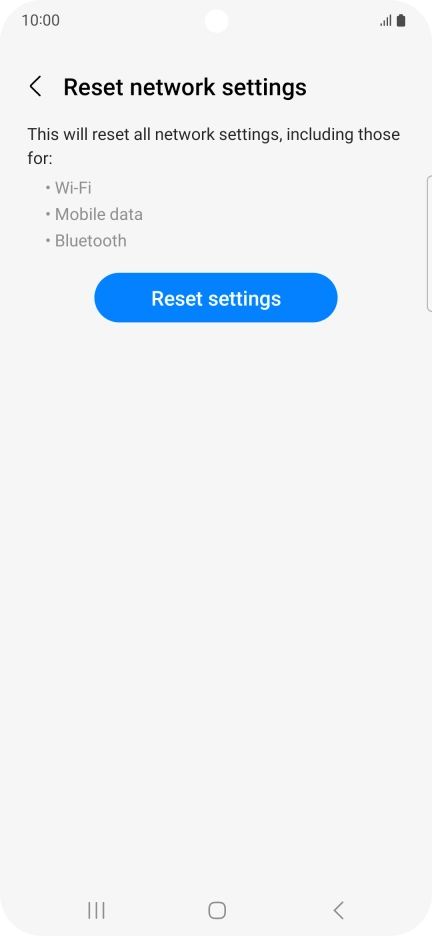 Press Reset settings.