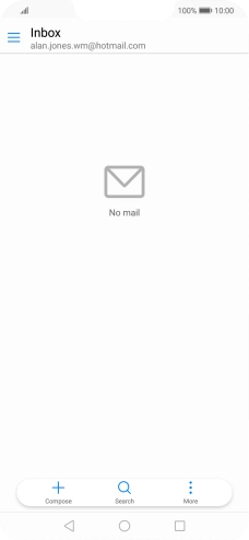 If this screen is displayed, you email account has been recognised and set up automatically. Follow the instructions on the screen to key in more information and finish setting up your phone.