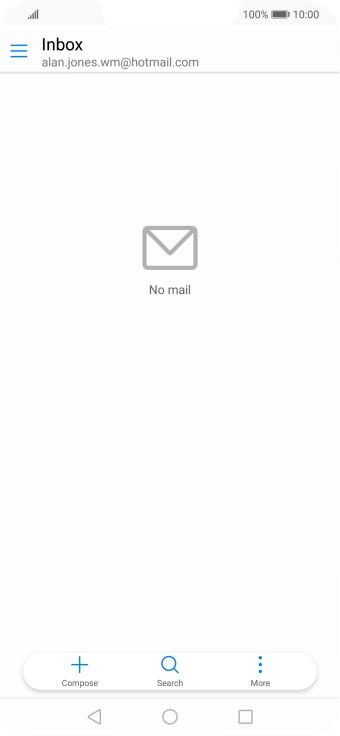 If this screen is displayed, you email account has been recognised and set up automatically. Follow the instructions on the screen to key in more information and finish setting up your phone.