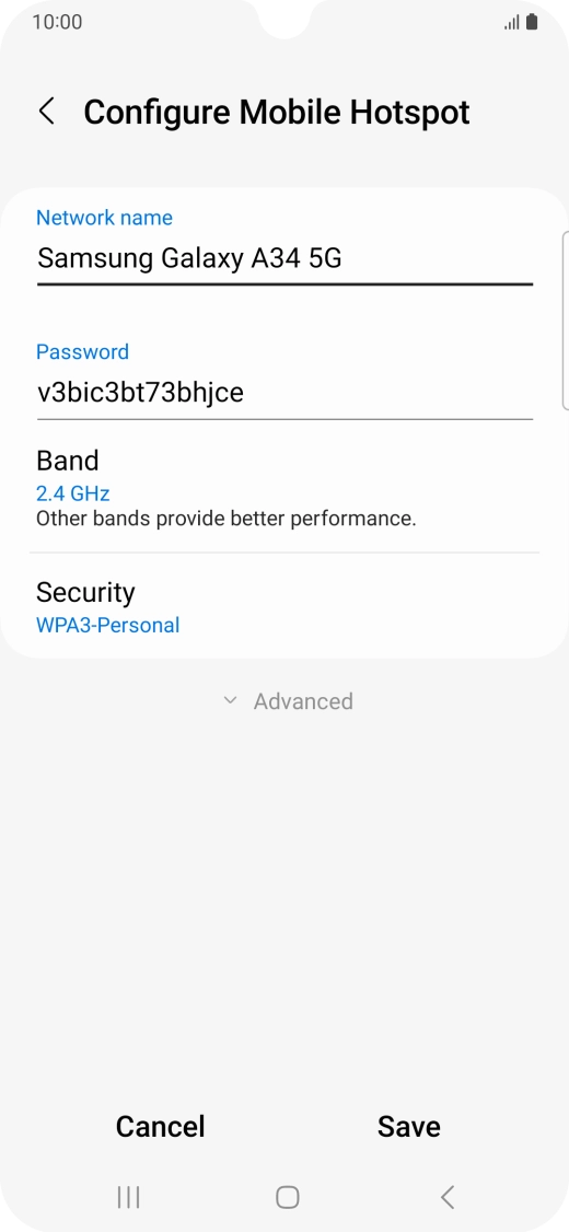 Press the field below 