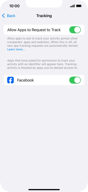 Press the indicator next to 