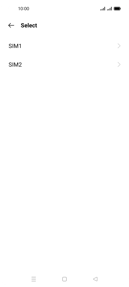 Press the required SIM.