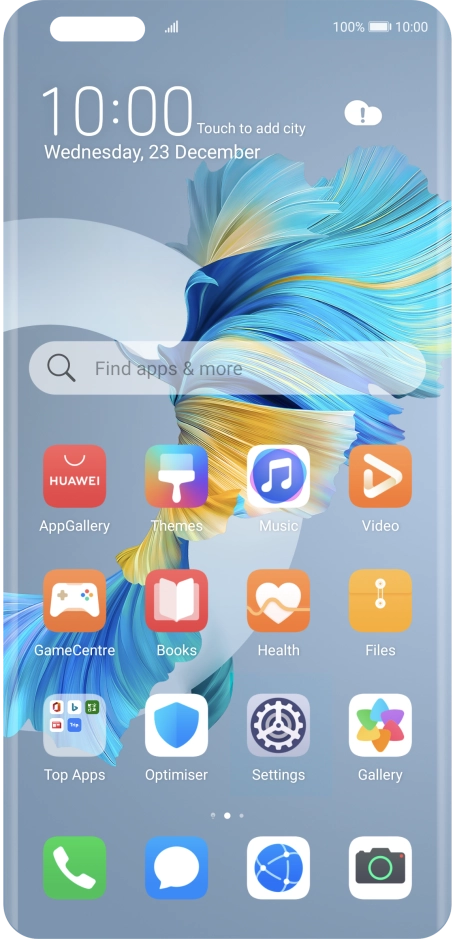 Press the phone icon.