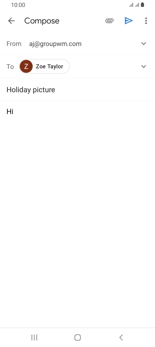 Press the attachment icon.
