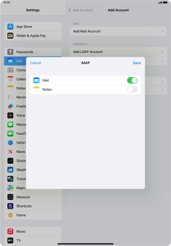 Press Save. Your email account has now been set up. To select more settings for incoming and outgoing server, proceed with the following steps.