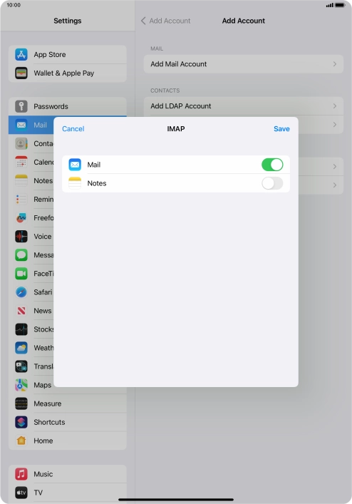 Press Save. Your email account has now been set up. To select more settings for incoming and outgoing server, proceed with the following steps.