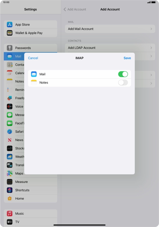 Press Save. Your email account has now been set up. To select more settings for incoming and outgoing server, proceed with the following steps.