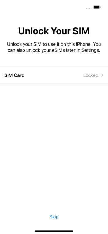 Press SIM Card.