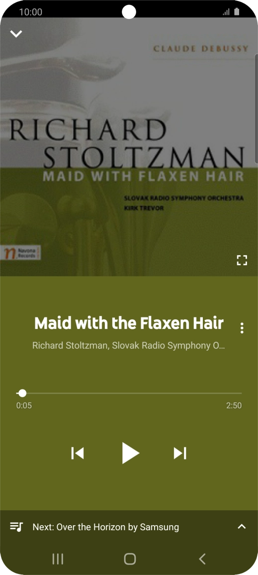 Press arrow right to go to the next audio file.