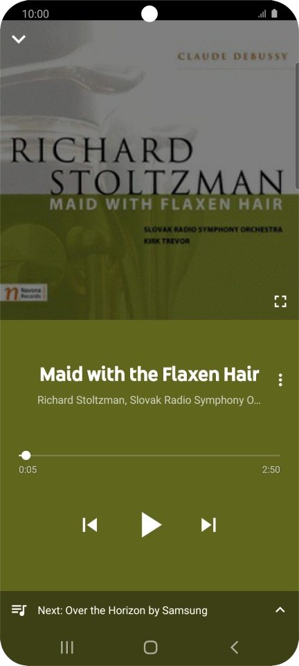 Press arrow right to go to the next audio file.