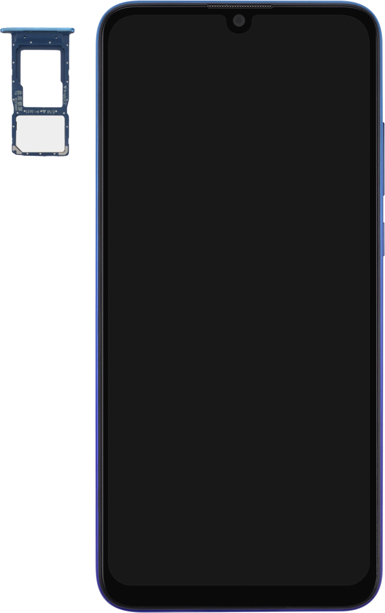 Turn your SIM so the angled corner of the SIM matches the angled corner of the second SIM holder and place your SIM in the SIM holder.