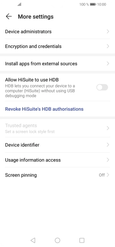 Press Encryption and credentials.