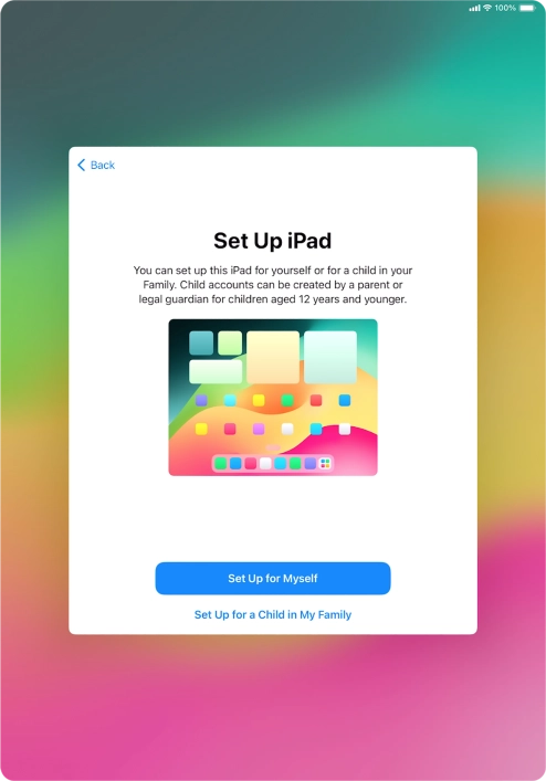 Press Set Up for Myself.
