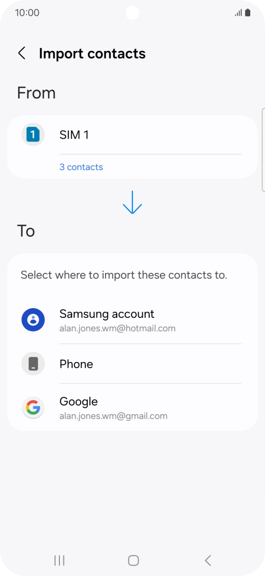 Press the required Google account.