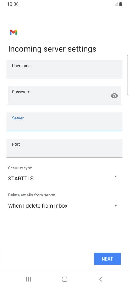 Press the field below 