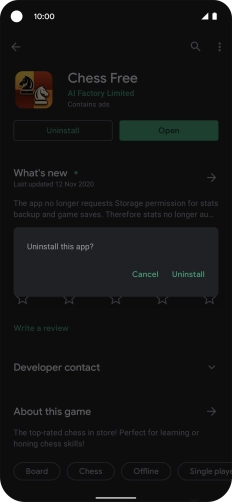 Press Uninstall.