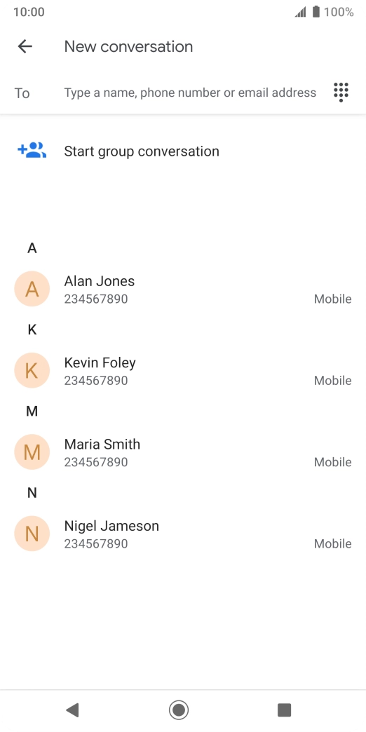 Press the field next to 