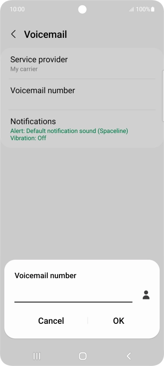 Key in +447953222222 and press OK.